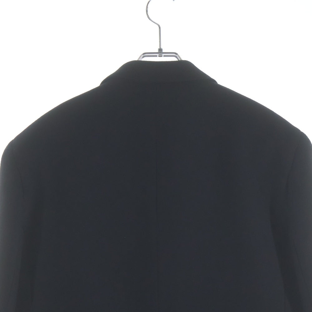 SAINT LAURENT PARIS(サンローランパリ) シルク メタルボタン ダブルブレスト ミドルコート ブラック 707006 Y2F64