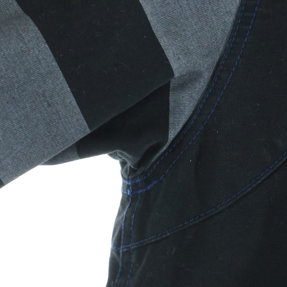 SVG ARCHIVES BY NEIGHBORHOOD(エスブイジーアーカイブスバイネイバーフッド) DECK/C-JKT 袖ボーダー切替 デッキジャケット ブラック 112BRSV-JKM01