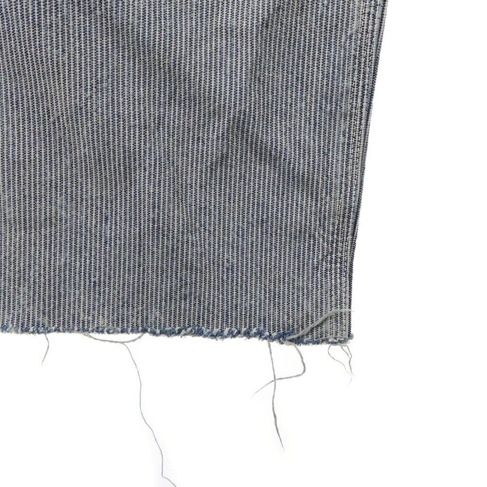 SAINT MICHAEL(セントマイケル) 24SS DENIM PANTS/HICKORY ヒッコリー ストライプ ダメージデニムパンツ インディゴ SM-YS8-0000-052