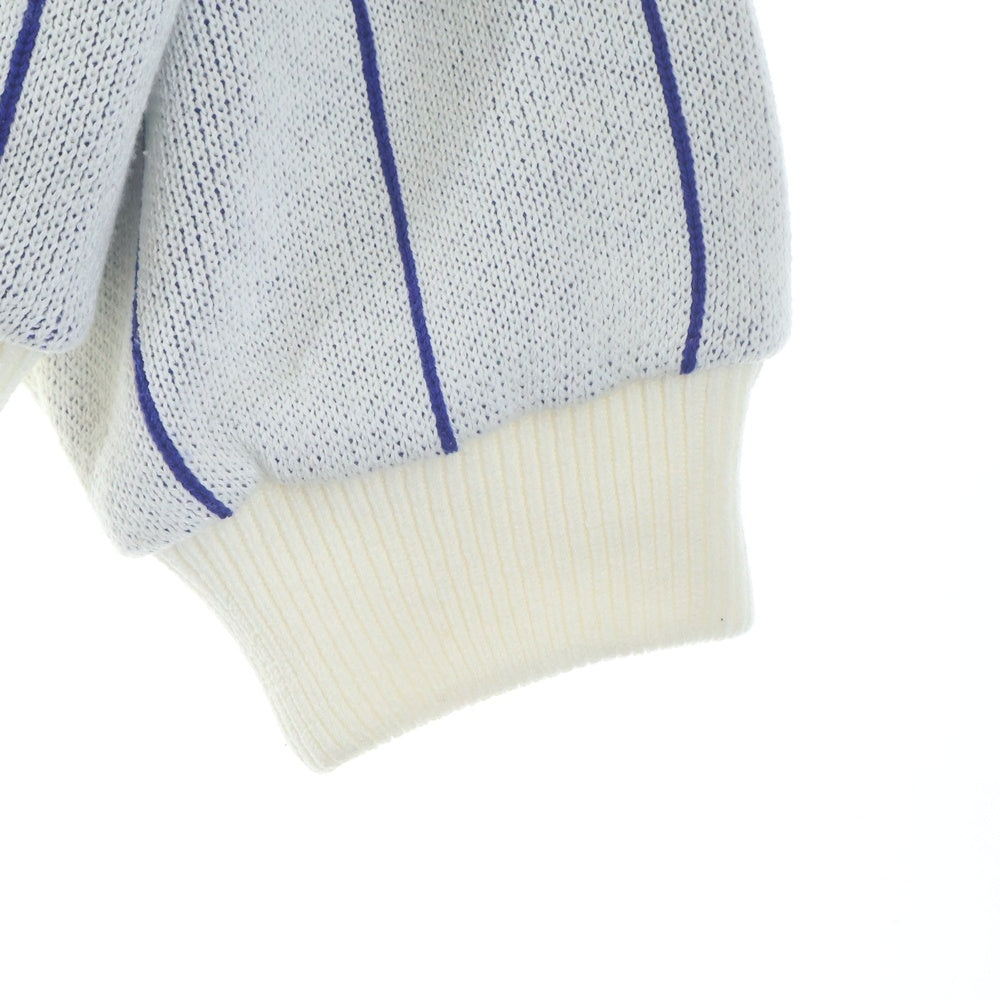 SUPREME(シュプリーム) 23SS Pinstripe Varsity Zip Up Sweater ピンストライプ バーシティ ジップアップスウェット ホワイト