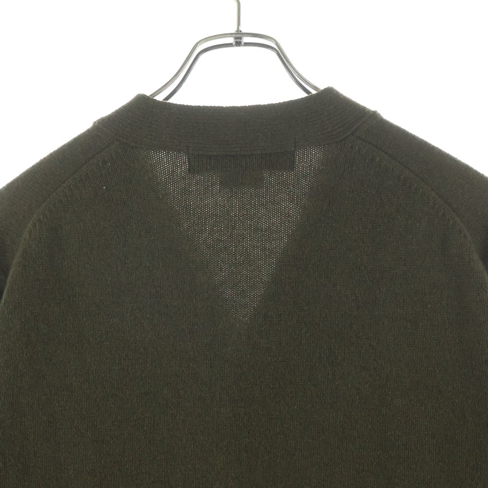 COMME des GARCONS HOMME PLUS(コムデギャルソンオムプリュス) 25AW AD2025 パッチワークデザイン ウールナイロンニット カーディガン カーキ/マルチカラー PP-N003