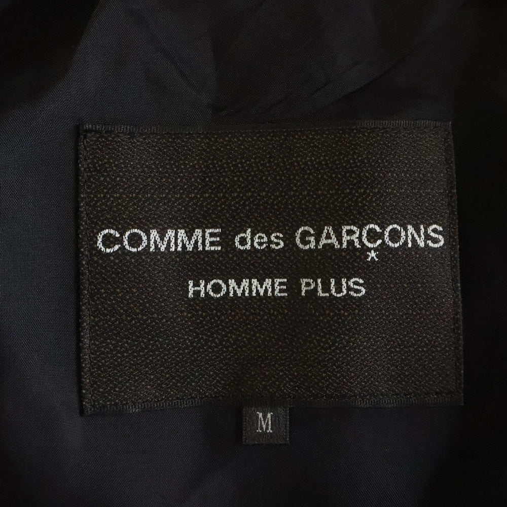 COMME des GARCONS HOMME PLUS(コムデギャルソンオムプリュス) 25SS AD2024 フラワープリント フェイクレザー ステンカラーコート ジャケット ブラック/イエロー PO-C009