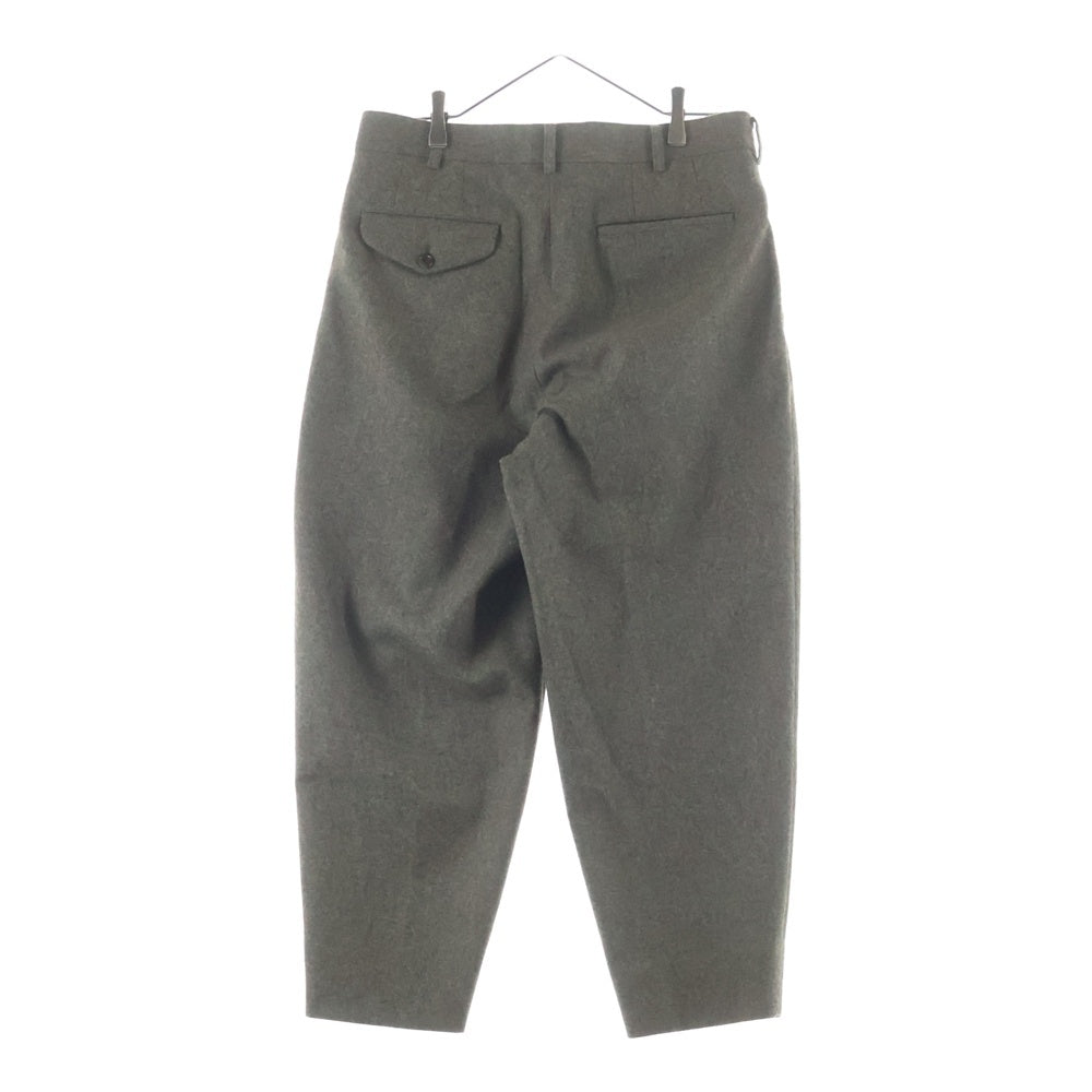 COMME des GARCONS HOMME PLUS(コムデギャルソンオムプリュス) 25AW AD2025 ジップフライ ワンタック ウールスラックスパンツ カーキ PP-P032