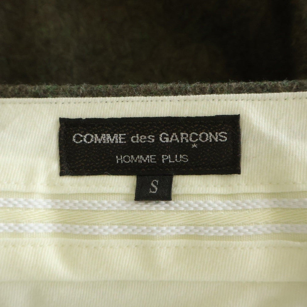 COMME des GARCONS HOMME PLUS(コムデギャルソンオムプリュス) 25AW AD2025 ジップフライ ワンタック ウールスラックスパンツ カーキ PP-P032