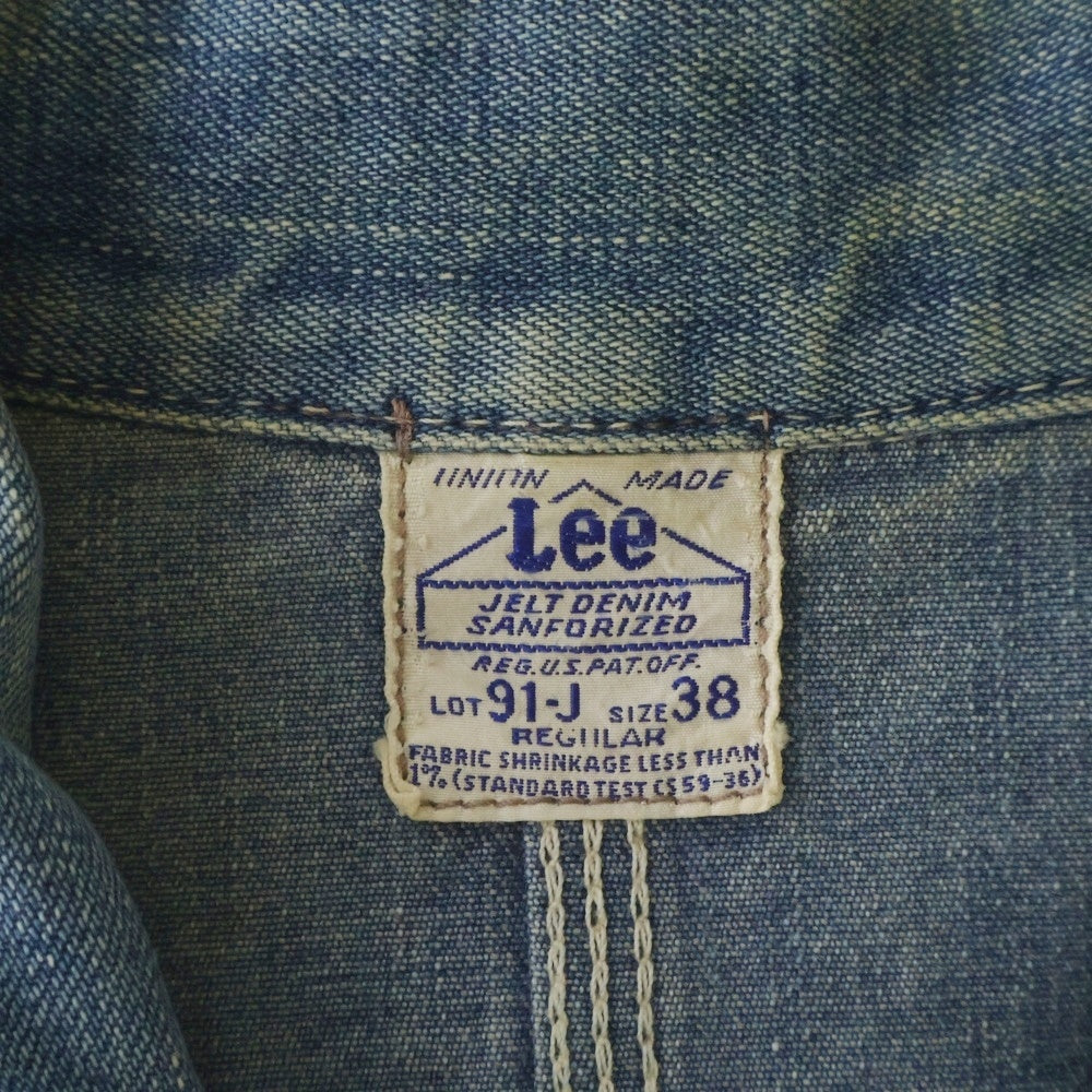 LEE(リー) 91-J 復刻 デニム カバーオールジャケット インディゴ 2412