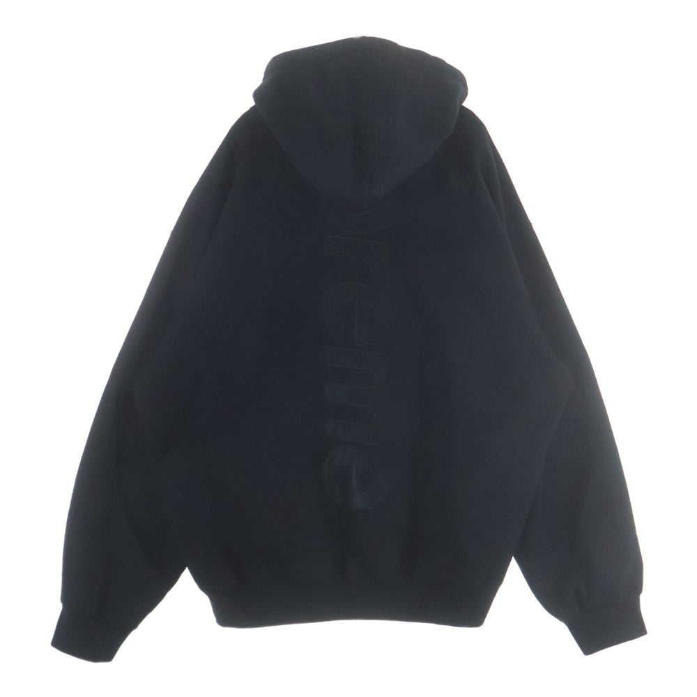 SUPREME(シュプリーム) 23AW Satin Applique Hooded Sweatshirt サテン アップリケ フーデッドスウェットシャツ パーカー ブラック