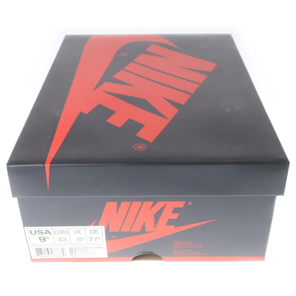 NIKE(ナイキ) AIR JODAN 1 RETRO HIGH OG エアジョーダン レトロ ハイカットスニーカー ブラック/ブルー US9.5/27.5cm 555088-007