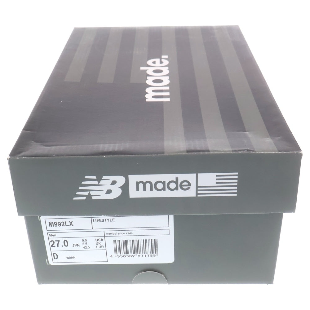 New Balance(ニューバランス) M992LX スウェード ローカットスニーカー ブラウン US9/27cm