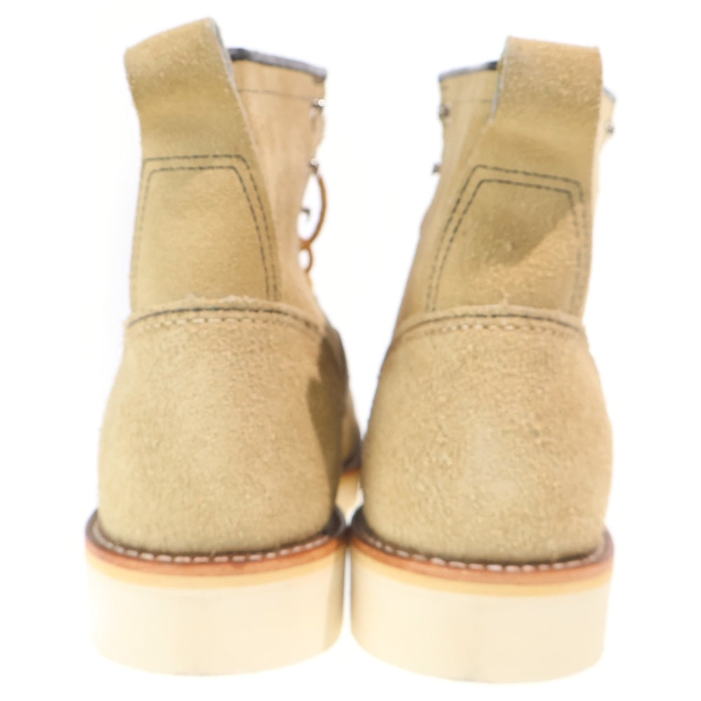 RED WING(レッド ウイング) BIOTOP別注 2925 6INCH LINEMAN 6インチラインマン レースアップ スウェード レザーブーツ ベージュ US8.5/26.5cm