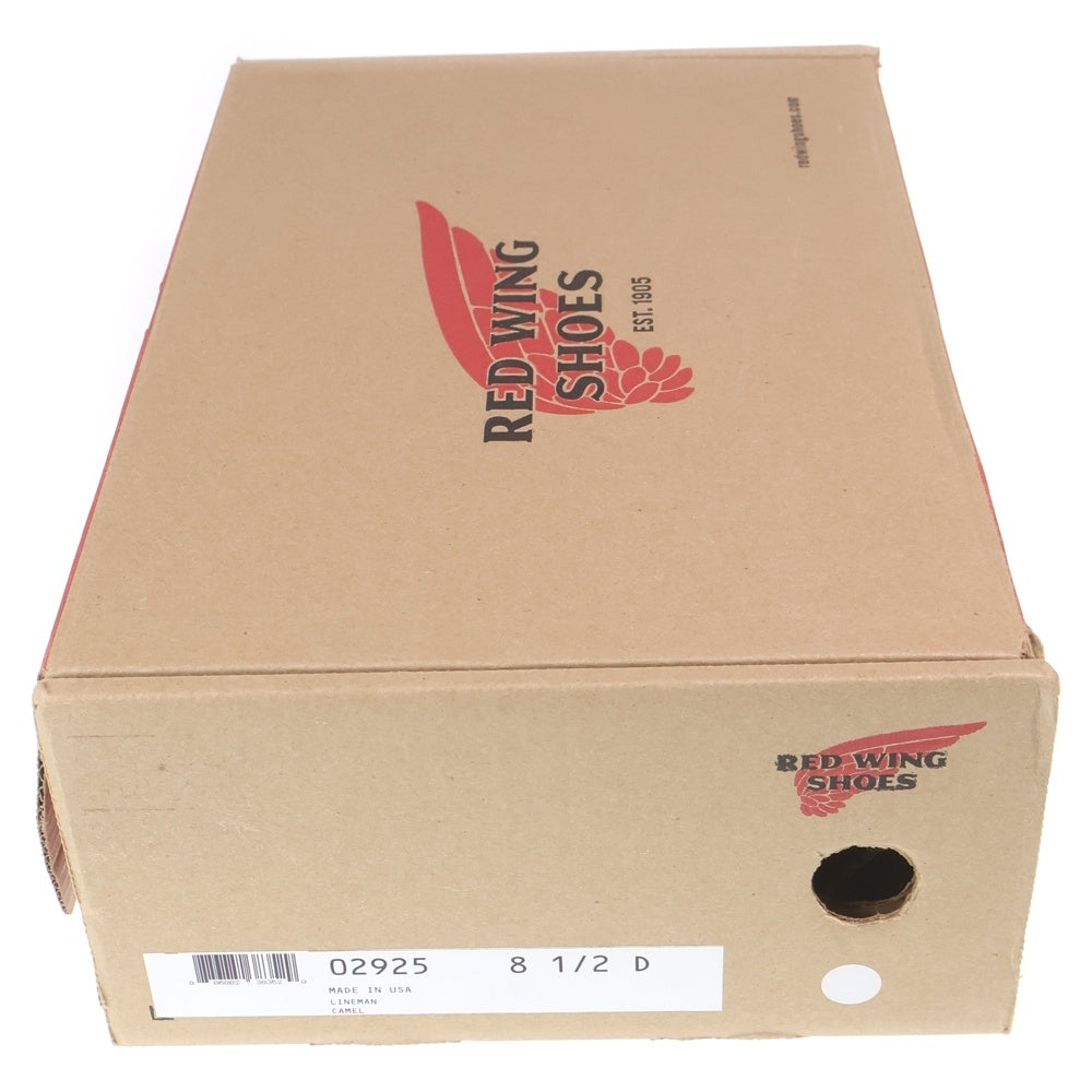 RED WING(レッド ウイング) BIOTOP別注 2925 6INCH LINEMAN 6インチラインマン レースアップ スウェード レザーブーツ ベージュ US8.5/26.5cm