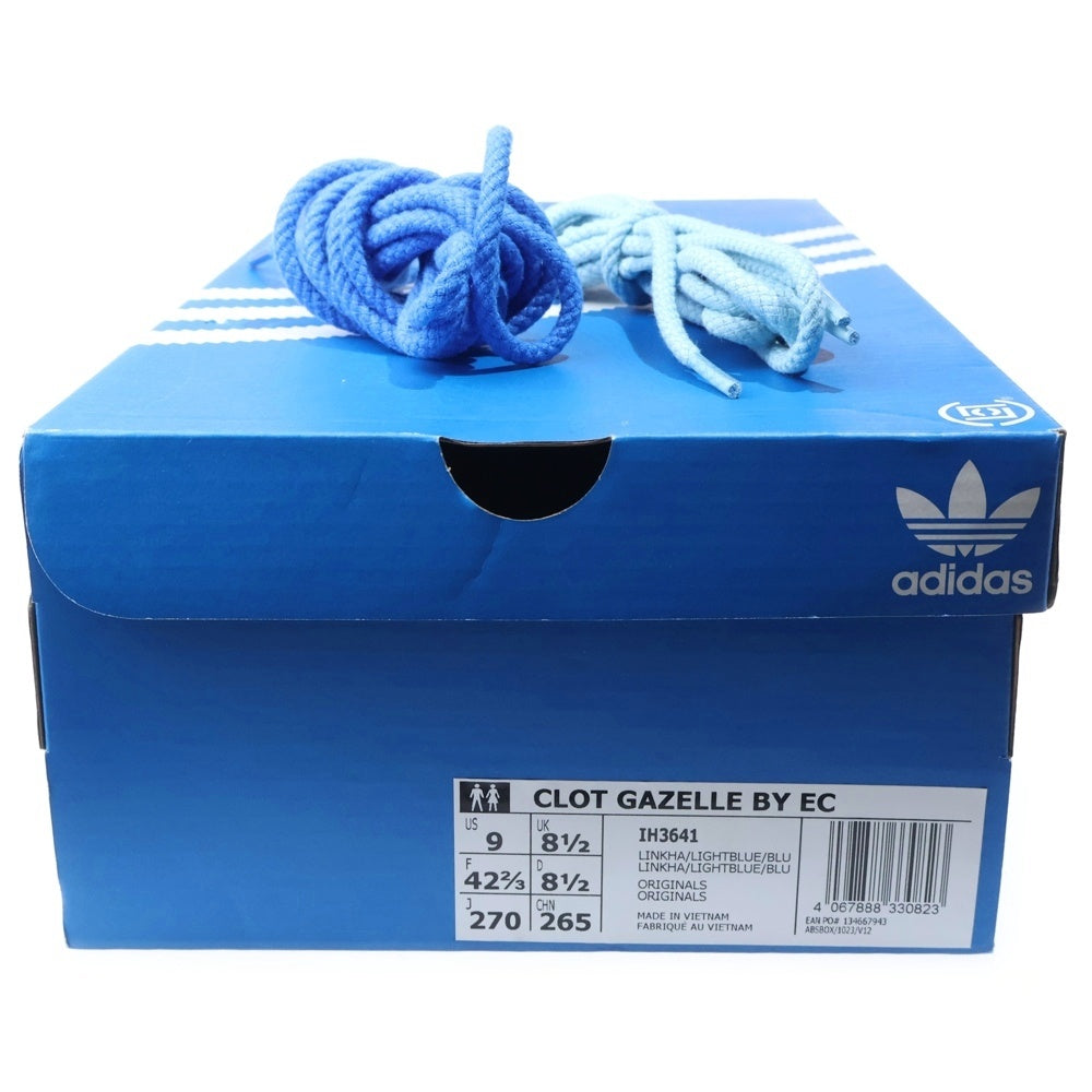 adidas(アディダス) ×CLOT GAZELLE BY EC クロット ガゼル エディソン チャン ローカットスニーカー ベージュ/ブルー US9/27cm IH3641