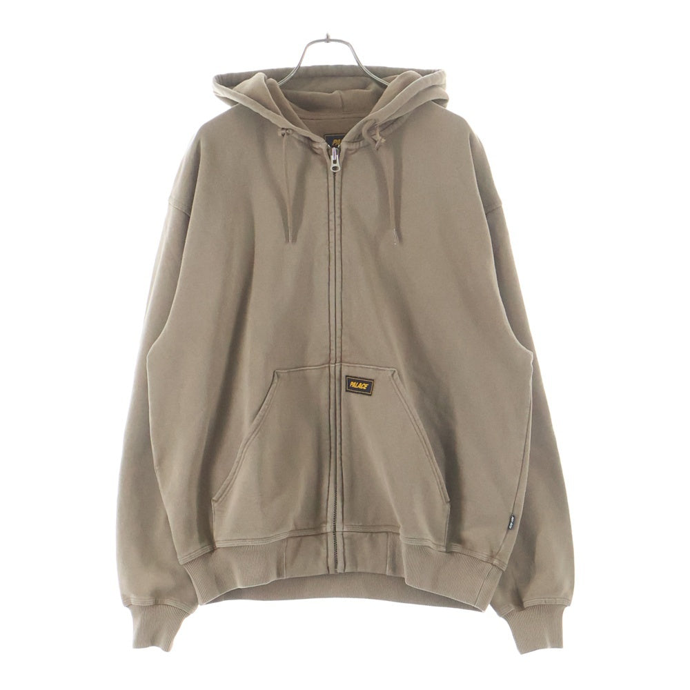 Palace Skateboards(パレススケートボーズ) 24AW TRIPLE STITCH ZIP HOOD ピグメントカラー トリプルスティッチ スウェット ジップアップパーカー ブラウン P27CS037