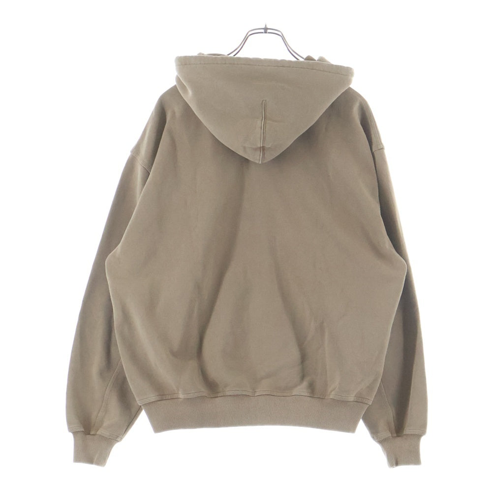 Palace Skateboards(パレススケートボーズ) 24AW TRIPLE STITCH ZIP HOOD ピグメントカラー トリプルスティッチ スウェット ジップアップパーカー ブラウン P27CS037