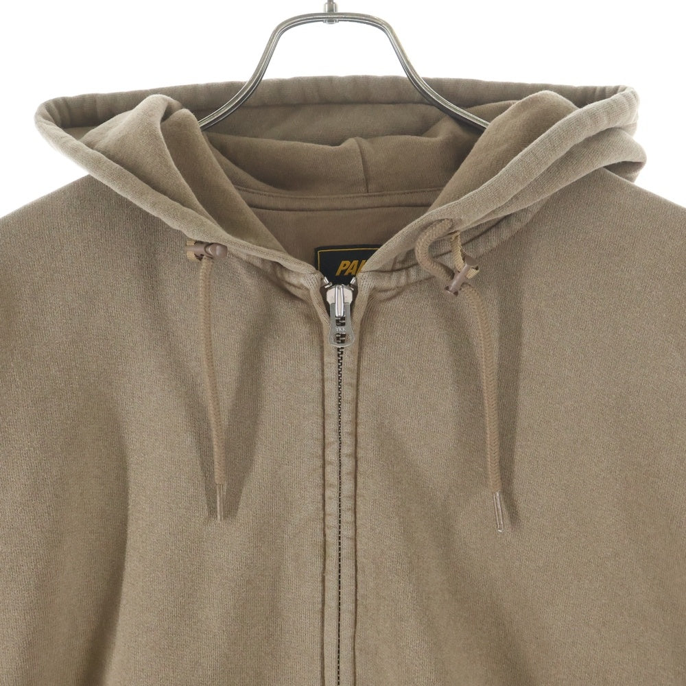 Palace Skateboards(パレススケートボーズ) 24AW TRIPLE STITCH ZIP HOOD ピグメントカラー トリプルスティッチ スウェット ジップアップパーカー ブラウン P27CS037
