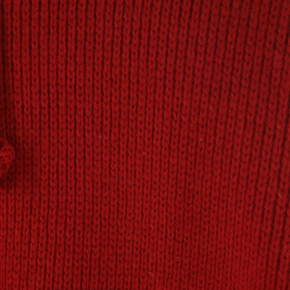 SUPREME(シュプリーム) 25AW Beaded Zip Up Hooded Sweater ビーズ装飾 ウールナイロンニット ジップアップパーカー セーター レッド