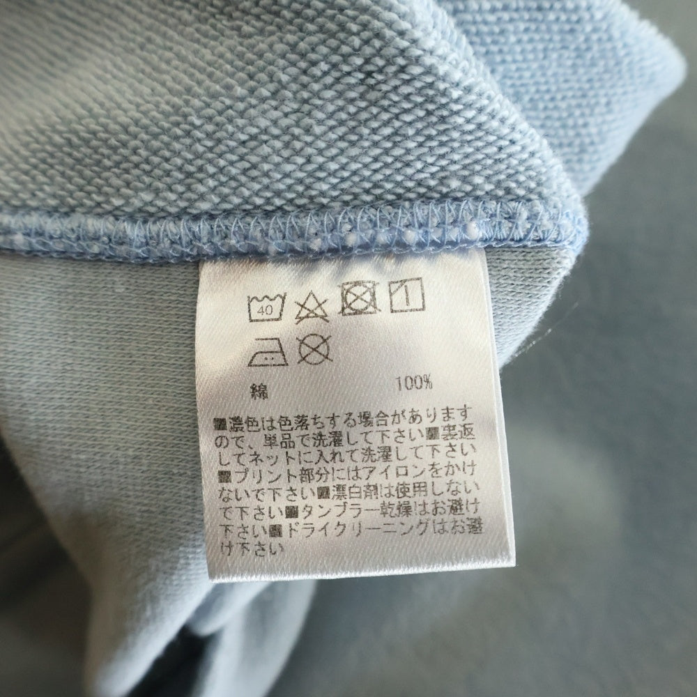COIN PARKING DELIVERY(コインパーキングデリバリー) DOUBLE FACE HOODIE ロゴエンブロイダリー ダブルフェイスフーディ プルオーバースウェットパーカー ブルー