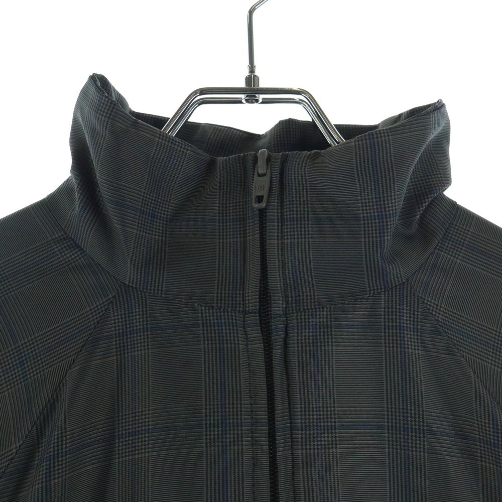 BALENCIAGA(バレンシアガ) GREY COTTON TRACKSUIT JACKET チェック柄 ロゴエンブロイダリー コットン トラックスーツ ジャケット グレー 843937 TS040