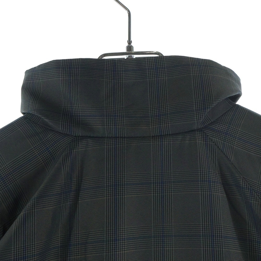 BALENCIAGA(バレンシアガ) GREY COTTON TRACKSUIT JACKET チェック柄 ロゴエンブロイダリー コットン トラックスーツ ジャケット グレー 843937 TS040