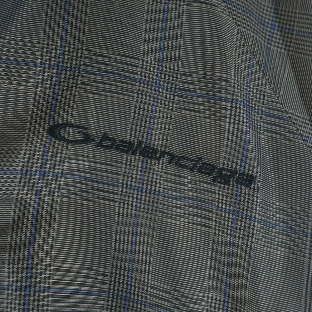 BALENCIAGA(バレンシアガ) GREY COTTON TRACKSUIT JACKET チェック柄 ロゴエンブロイダリー コットン トラックスーツ ジャケット グレー 843937 TS040