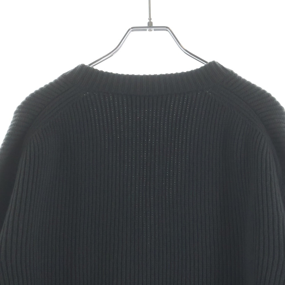 GUCCI(グッチ) Charcoal Wool Blend Cardigan ロゴデザイン ウールニット カーディガン グレー 833501 XKEYK