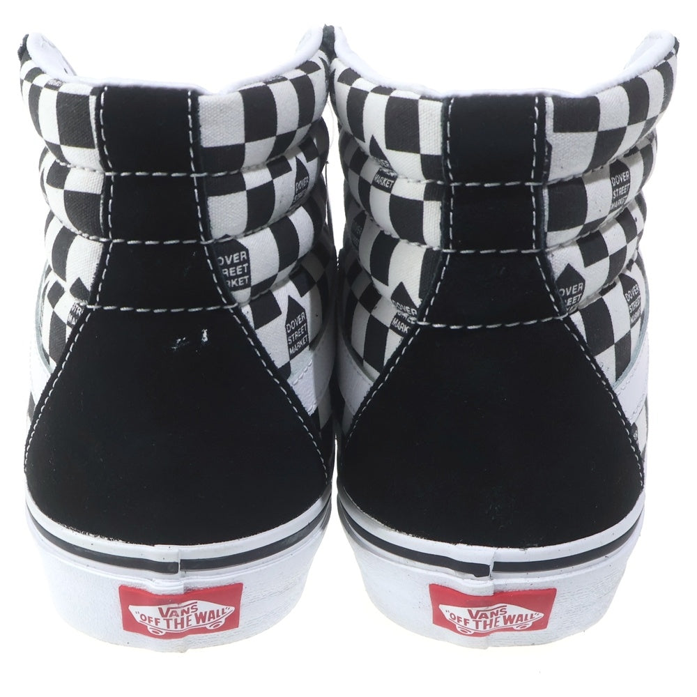 VANS(ヴァンズ) ×Dover Street Market Sk8 Hi Checkerboard ドーバーストリートマーケット スケートハイ チェッカーボード ハイカットスニーカー US10/28cm VN000TS9J7L