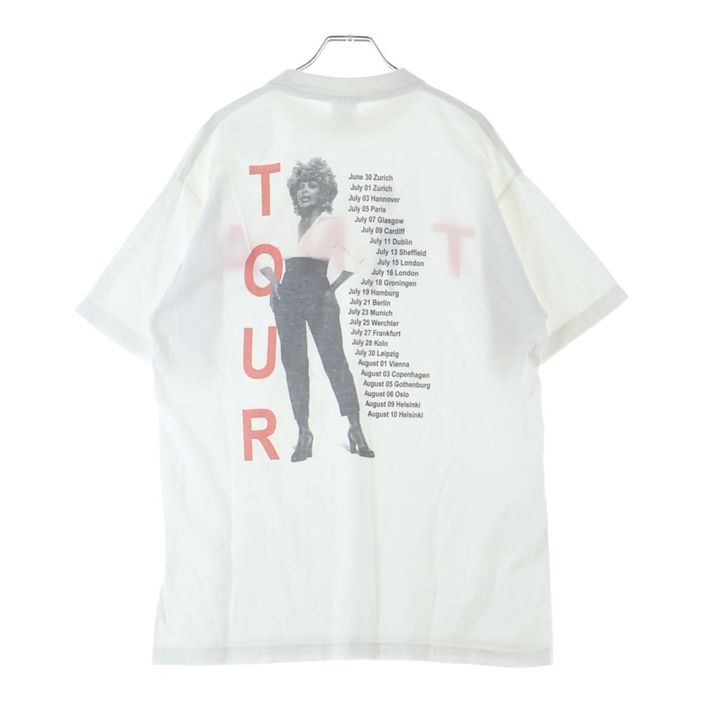 VINTAGE(ヴィンテージ) 90-00S VINTAGE TINA TURNER TWENTY FOUR SEVEN TOUR 1999-2000 TEE ヴィンテージ ティナターナー ツアーTシャツ BCタグ 半袖クルーネックカットソー ホワイト