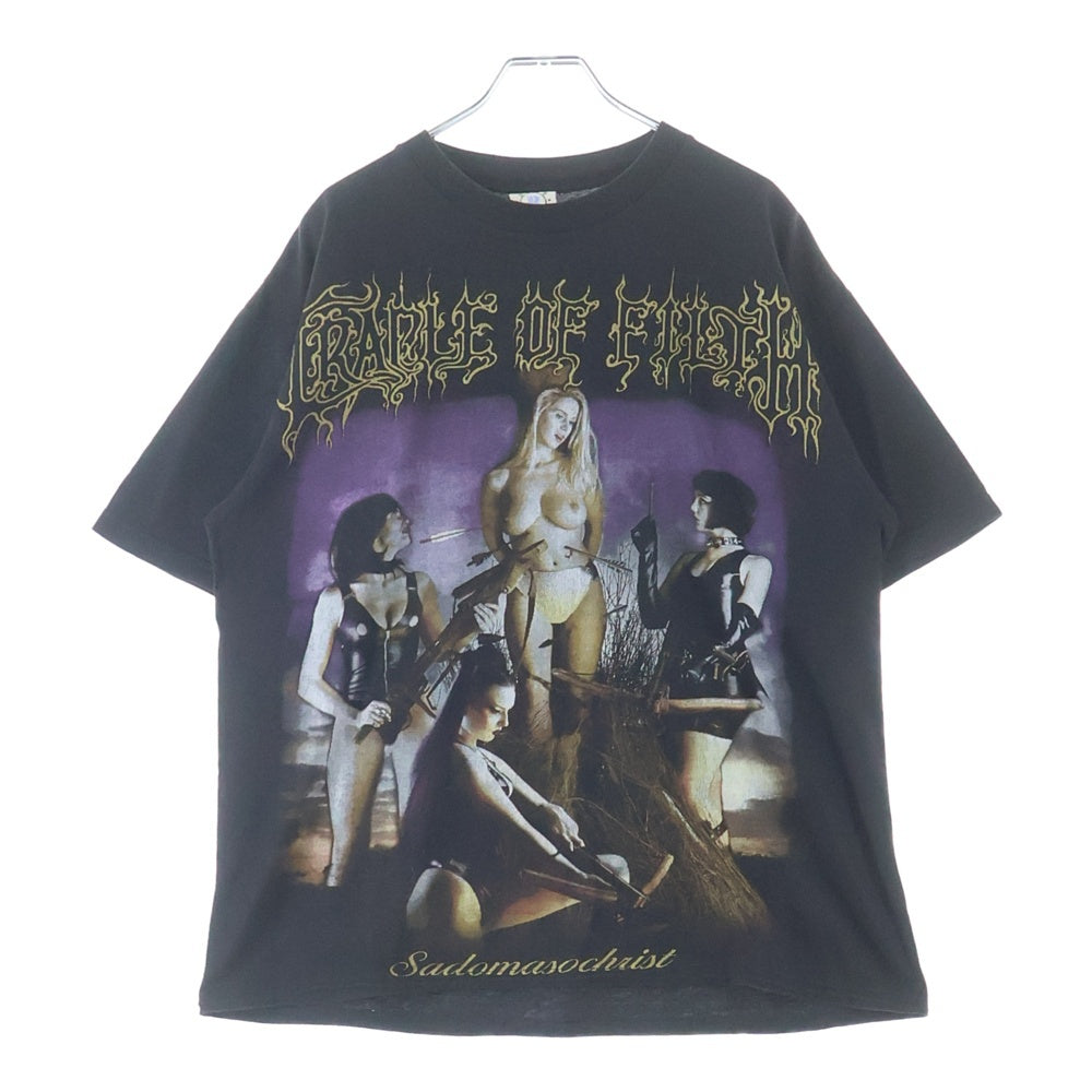 VINTAGE(ヴィンテージ) 90S VINTAGE CRADLE OF FILTH SIN TO BE FORGIVEN 1999 TEE ヴィンテージ クレイドルオブフィルス 両面プリントTシャツ 半袖クルーネックカットソー ブラック