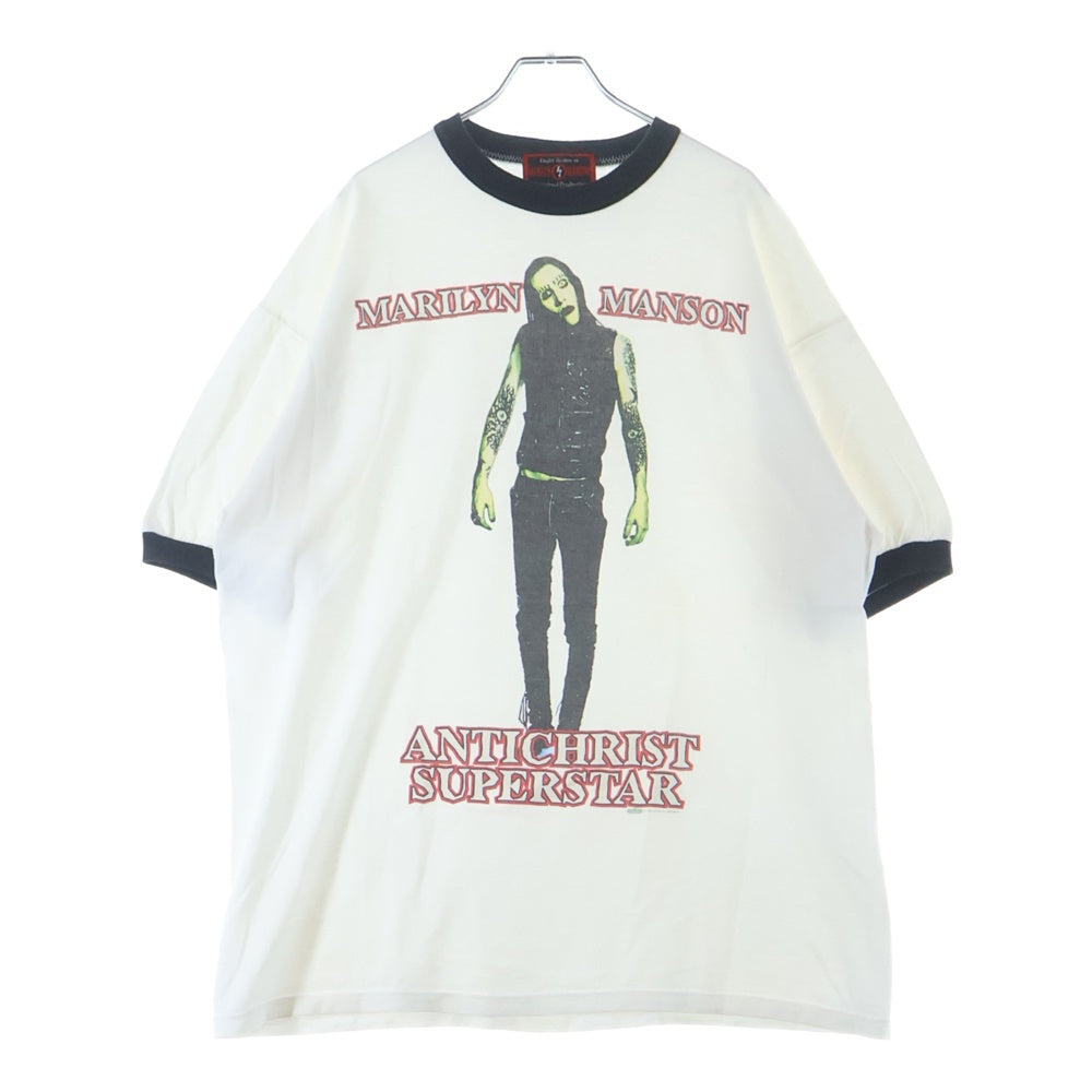 VINTAGE(ヴィンテージ) 90S VINTAGE MARILYN MANSON ANTICHIST SUPERSTAR TEE ヴィンテージ マリリンマンソン アンチクライストスーパースター リンガーTシャツ 半袖クルーネック