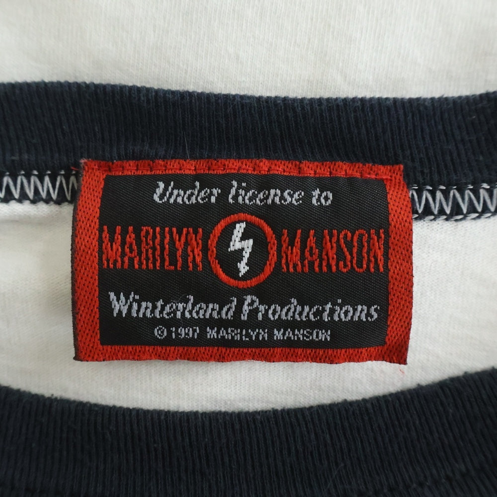 VINTAGE(ヴィンテージ) 90S VINTAGE MARILYN MANSON ANTICHIST SUPERSTAR TEE ヴィンテージ マリリンマンソン アンチクライストスーパースター リンガーTシャツ 半袖クルーネック
