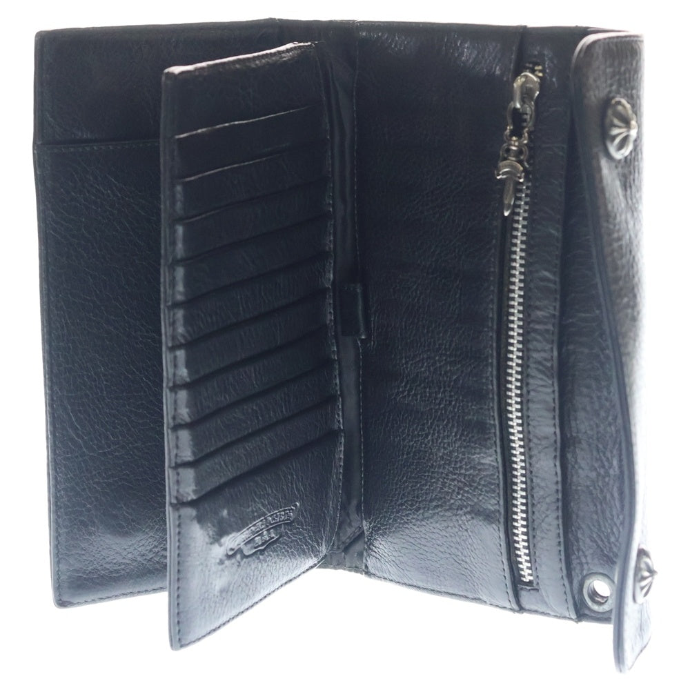 CHROME HEARTS(クロムハーツ) WAVE ウェーブ レザーウォレット 財布 ブラックBCA375