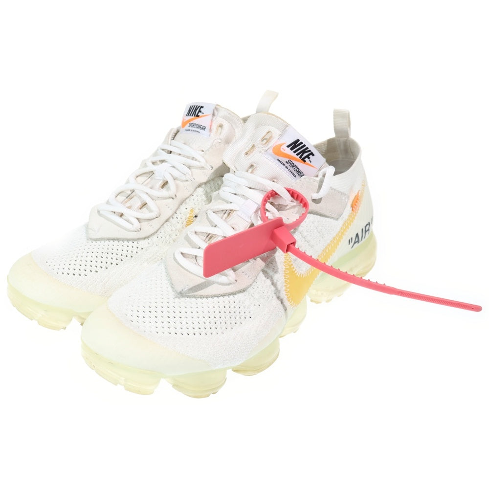 NIKE(ナイキ) ×OFF-WHITE THE 10 AIR VAPORMAX FK オフホワイト ザテン エアヴェイパーマックス フライニット ローカットスニーカー ホワイト US9/27cm AA3831-100
