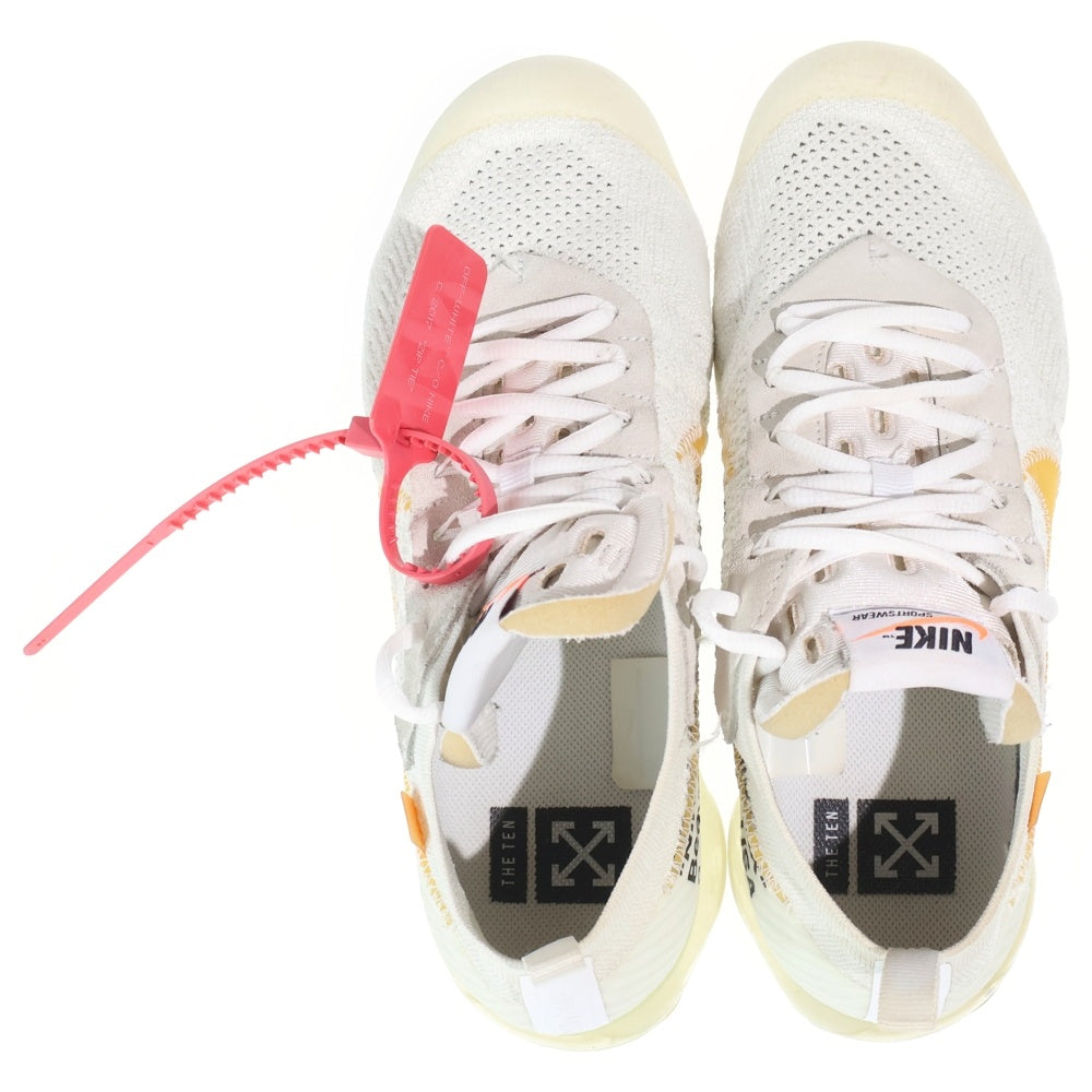 NIKE(ナイキ) ×OFF-WHITE THE 10 AIR VAPORMAX FK オフホワイト ザテン エアヴェイパーマックス フライニット ローカットスニーカー ホワイト US9/27cm AA3831-100