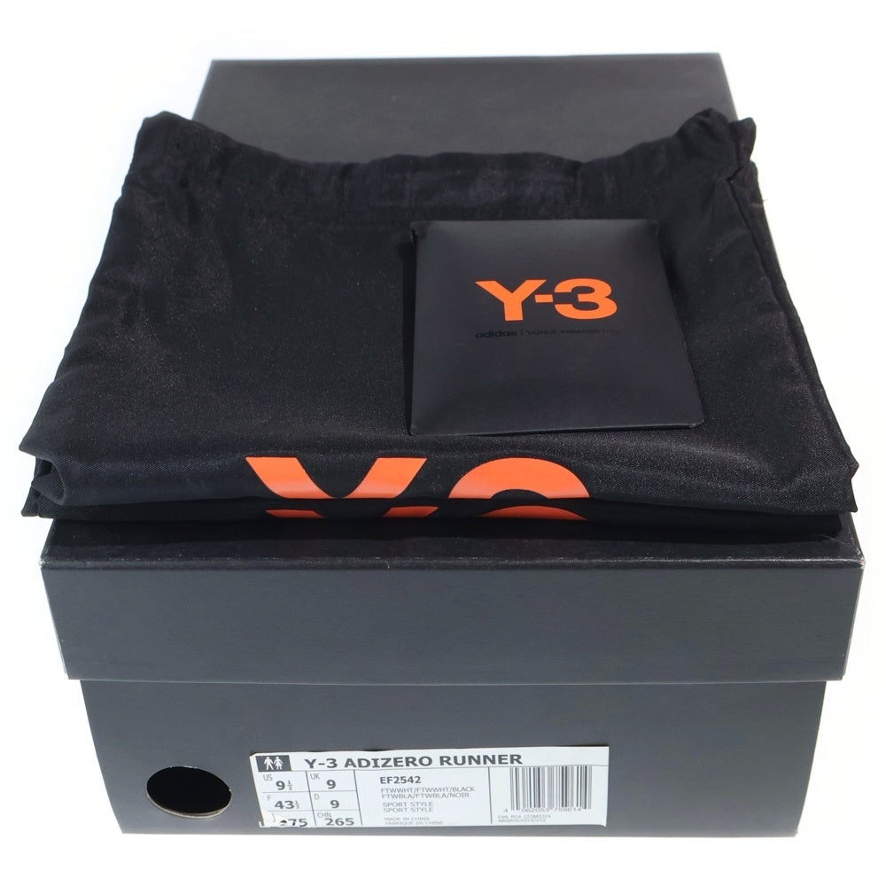 Y-3(ワイスリー) ADIZERO RUNNER アディゼロ ランナー ローカットスニーカー ホワイト US9.5/27.5cm EF2542
