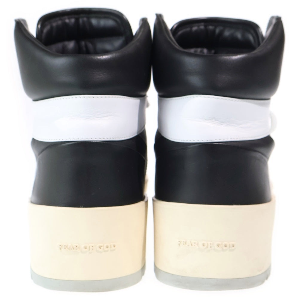 FEAR OF GOD(フィアオブゴッド) BASKETBALL SNEAKER バスケットボール レザーハイカットスニーカー ブラック/ホワイト FG01S18U-19LE-9901