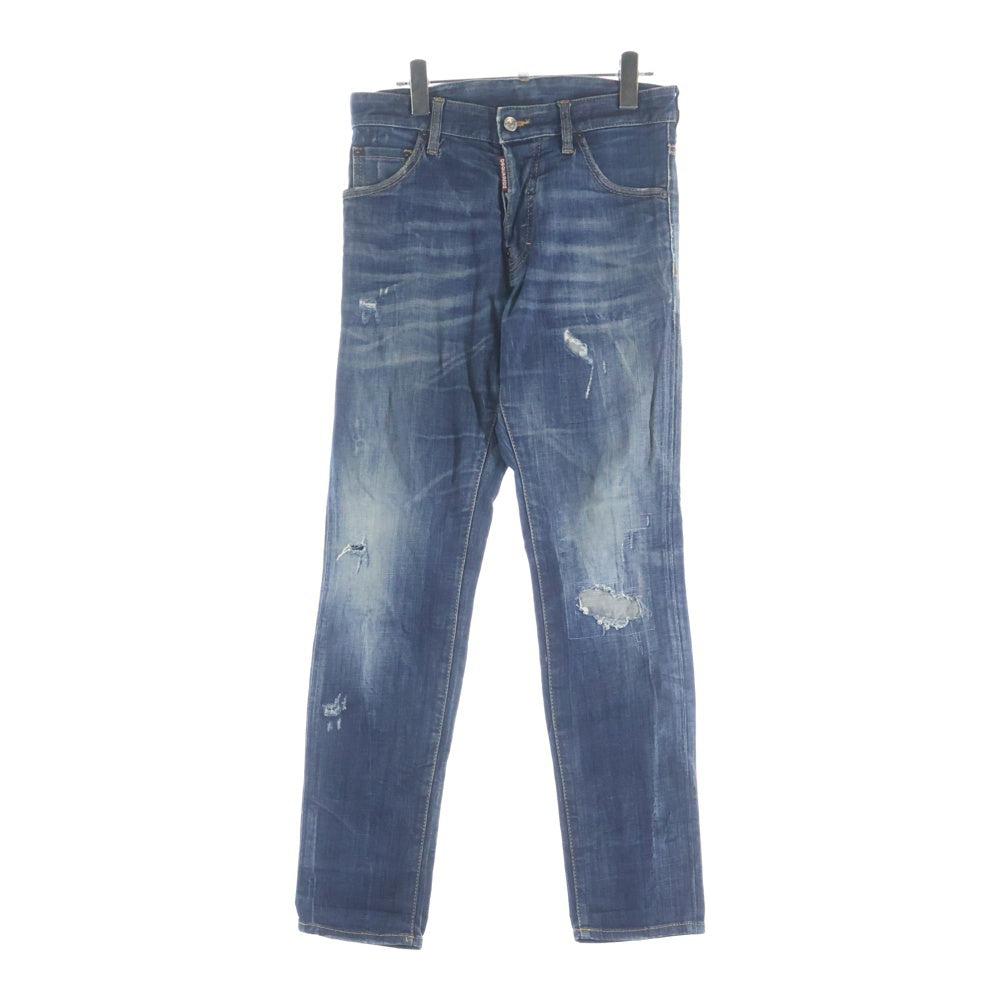 DSQUARED2(ディースクエアード) 16AW COOL GUY JEAN クールガイジーンズ ダメージ加工 ボタンフライ デニムスキニーパンツ インディゴ S71LB0172 S30342