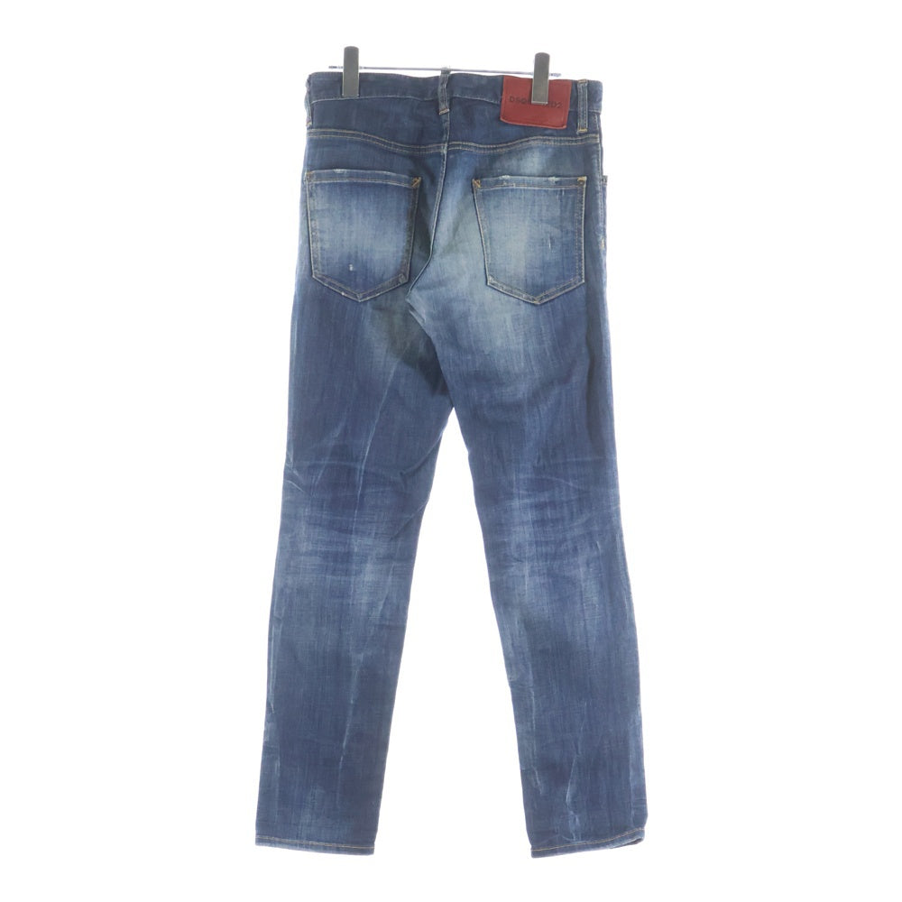 DSQUARED2(ディースクエアード) 16AW COOL GUY JEAN クールガイジーンズ ダメージ加工 ボタンフライ デニムスキニーパンツ インディゴ S71LB0172 S30342