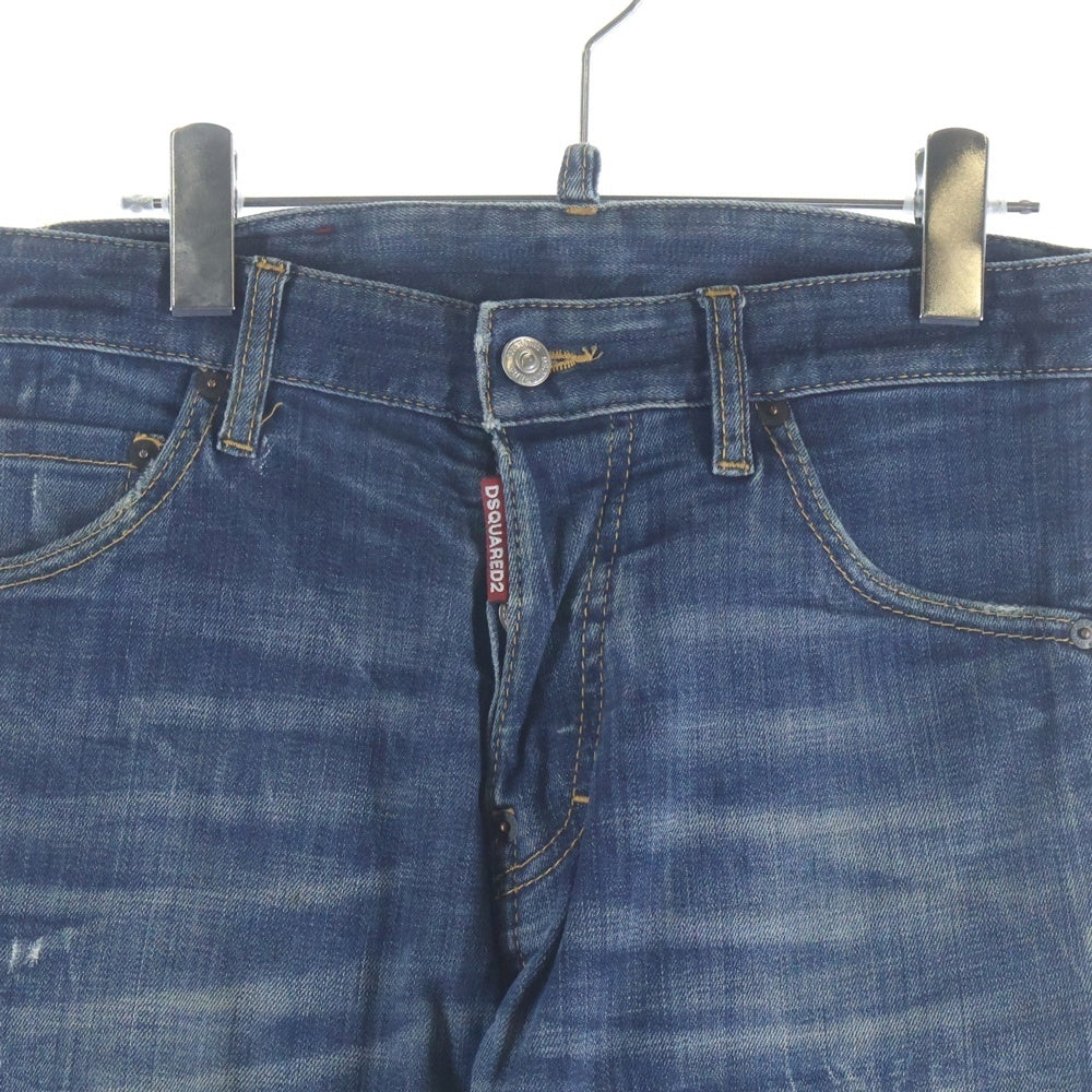 DSQUARED2(ディースクエアード) 16AW COOL GUY JEAN クールガイジーンズ ダメージ加工 ボタンフライ デニムスキニーパンツ インディゴ S71LB0172 S30342