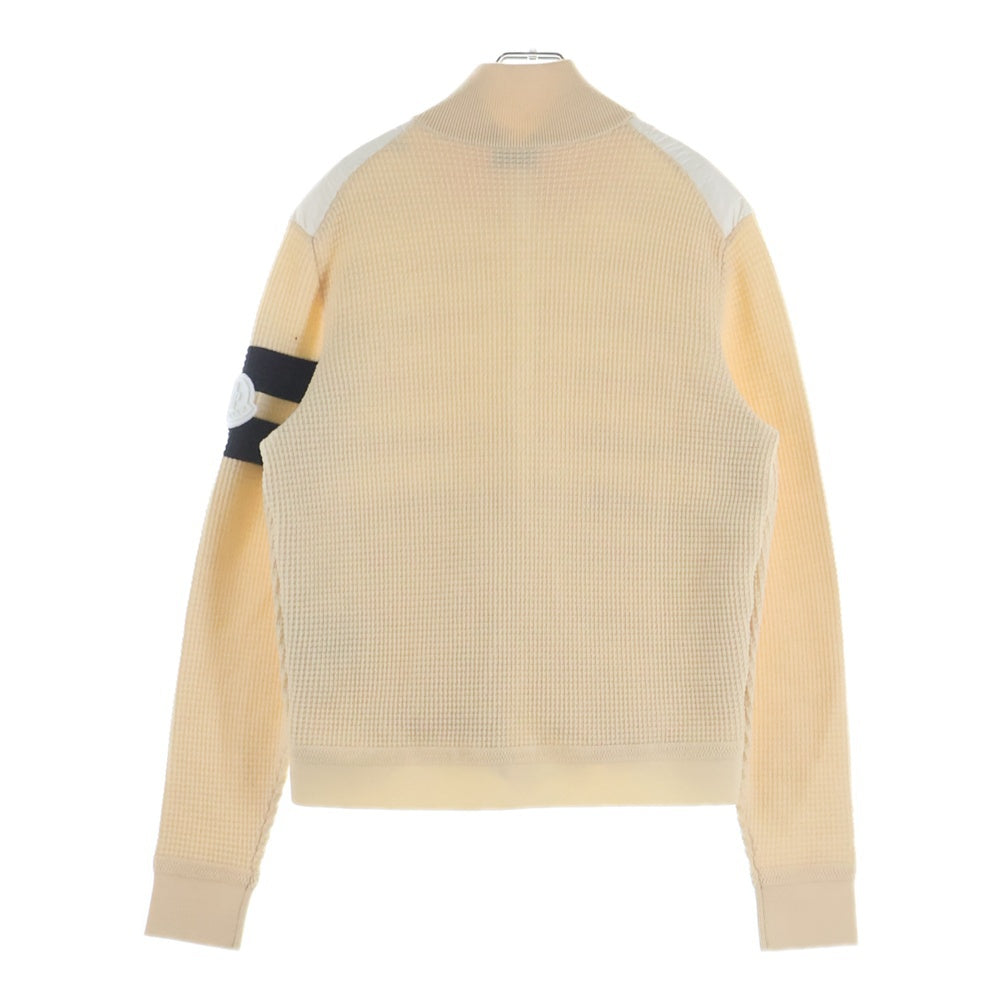 MONCLER(モンクレール) 21AW CARDIGAN TRICOT トリコット 袖ニット切り替え ジップアップダウンジャケット ホワイト G20919B00002