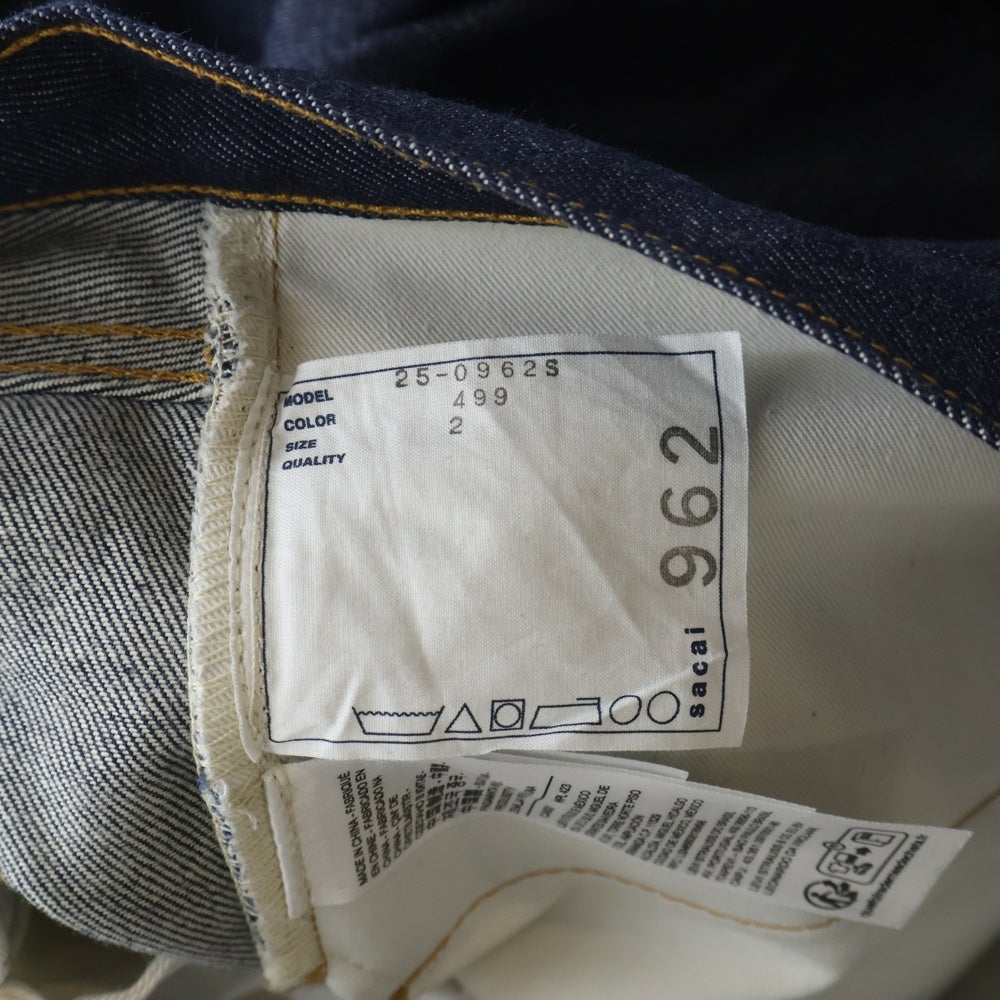 Sacai(サカイ) 25SS×Levi's Denim Pants リーバイス バギーワイド デニムパンツ インディゴ 25-0962S