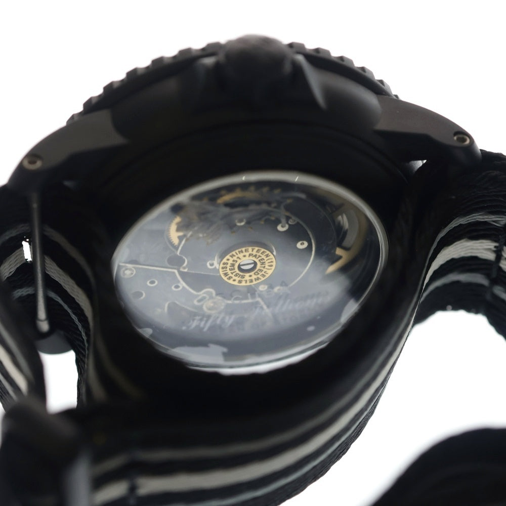 SWATCH(スウォッチ) ×BLANCPAIN OCEAN OF STORMS CE ブランパン オーシャンオブストーム ナイロン AT 自動巻き 腕時計 ブラック SO35B400