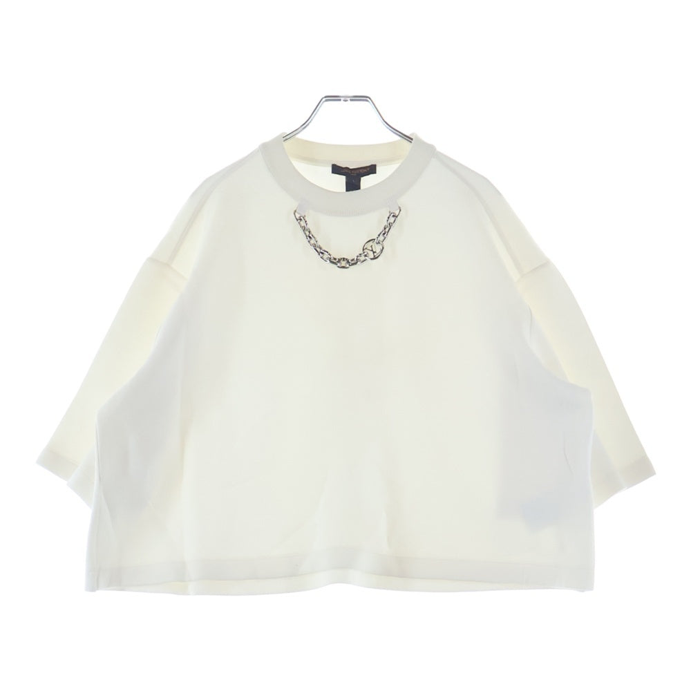 LOUIS VUITTON(ルイヴィトン) 24AW ネックチェーン スウェット クルーネック半袖Tシャツ カットソー ホワイト RW242WW FED FRTS39
