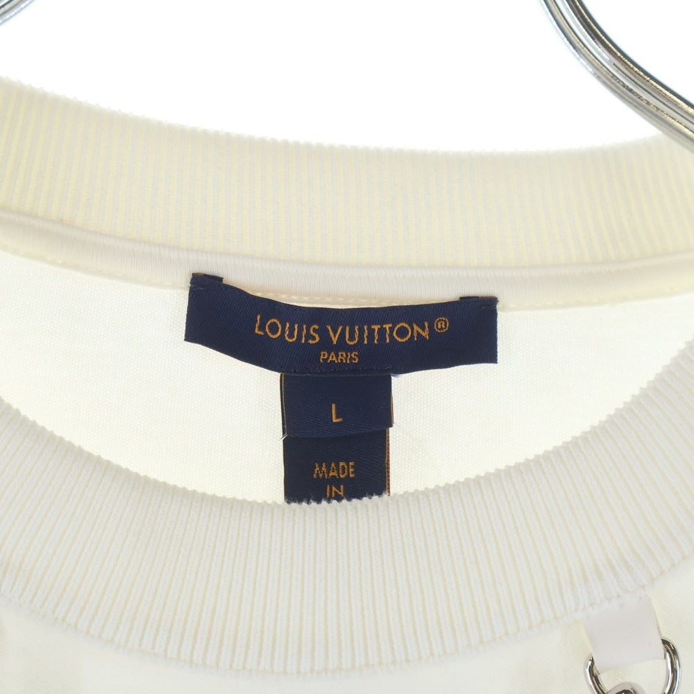 LOUIS VUITTON(ルイヴィトン) 24AW ネックチェーン スウェット クルーネック半袖Tシャツ カットソー ホワイト RW242WW FED FRTS39