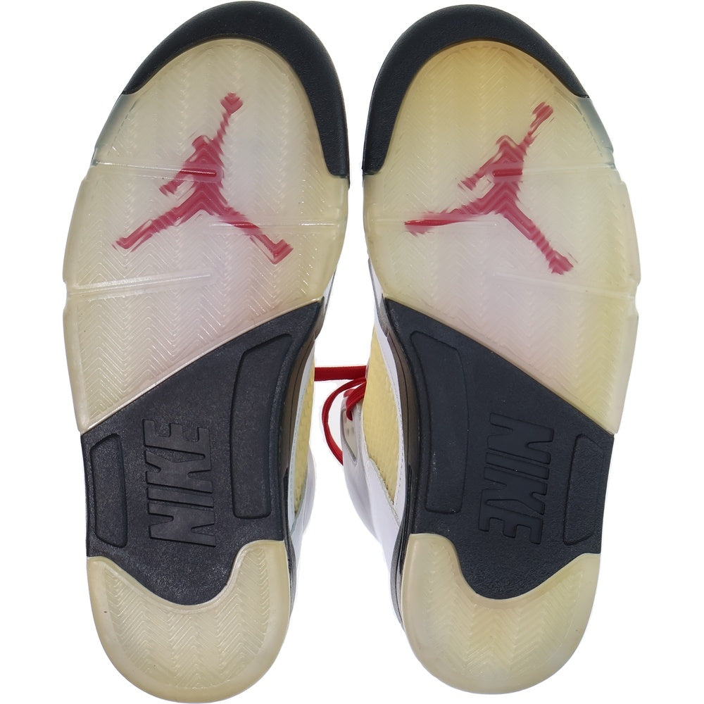 NIKE(ナイキ) AIR JORDAN 5 RETRO FIRE RED エアジョーダン5 レトロ ファイアレッド ハイカットスニーカー ホワイト/レッド US9/27cm DA1911-102