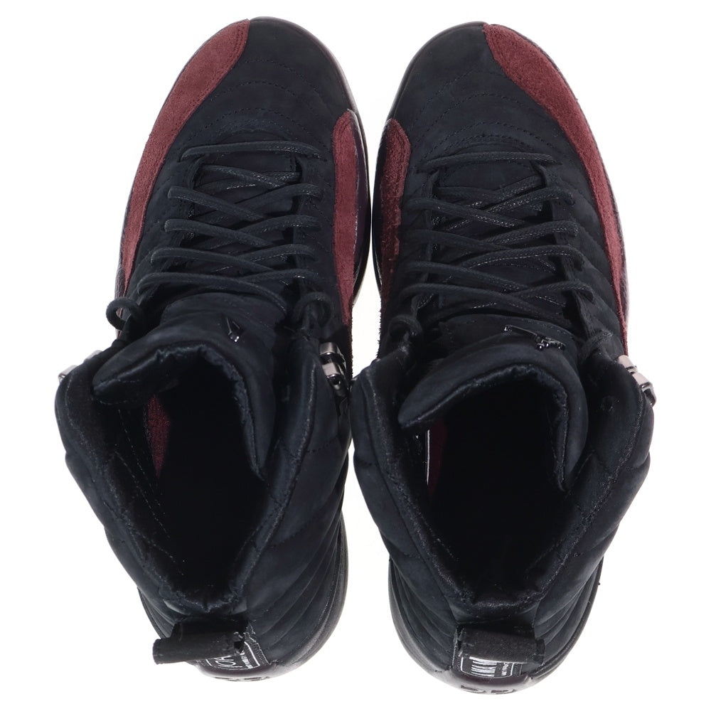 NIKE(ナイキ) ×A MA MANIERE WMNS AIR JORDAN 12 アママニエール ウィメンズ エアジョーダン12 ハイカットスニーカー ブラック/ボルドー US9/26cm DV6989-001
