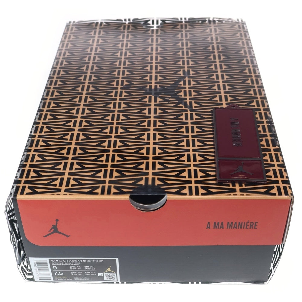 NIKE(ナイキ) ×A MA MANIERE WMNS AIR JORDAN 12 アママニエール ウィメンズ エアジョーダン12 ハイカットスニーカー ブラック/ボルドー US9/26cm DV6989-001