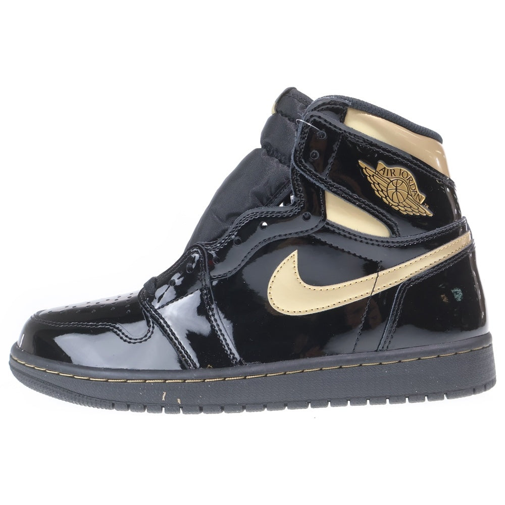 NIKE(ナイキ) AIR JORDAN 1 RETRO HIGH OG Black-Metalic Gold エアジョーダン1 レトロ ブラックメタリックゴールド ハイカットスニーカー US8.5/26.5cm 555088-032