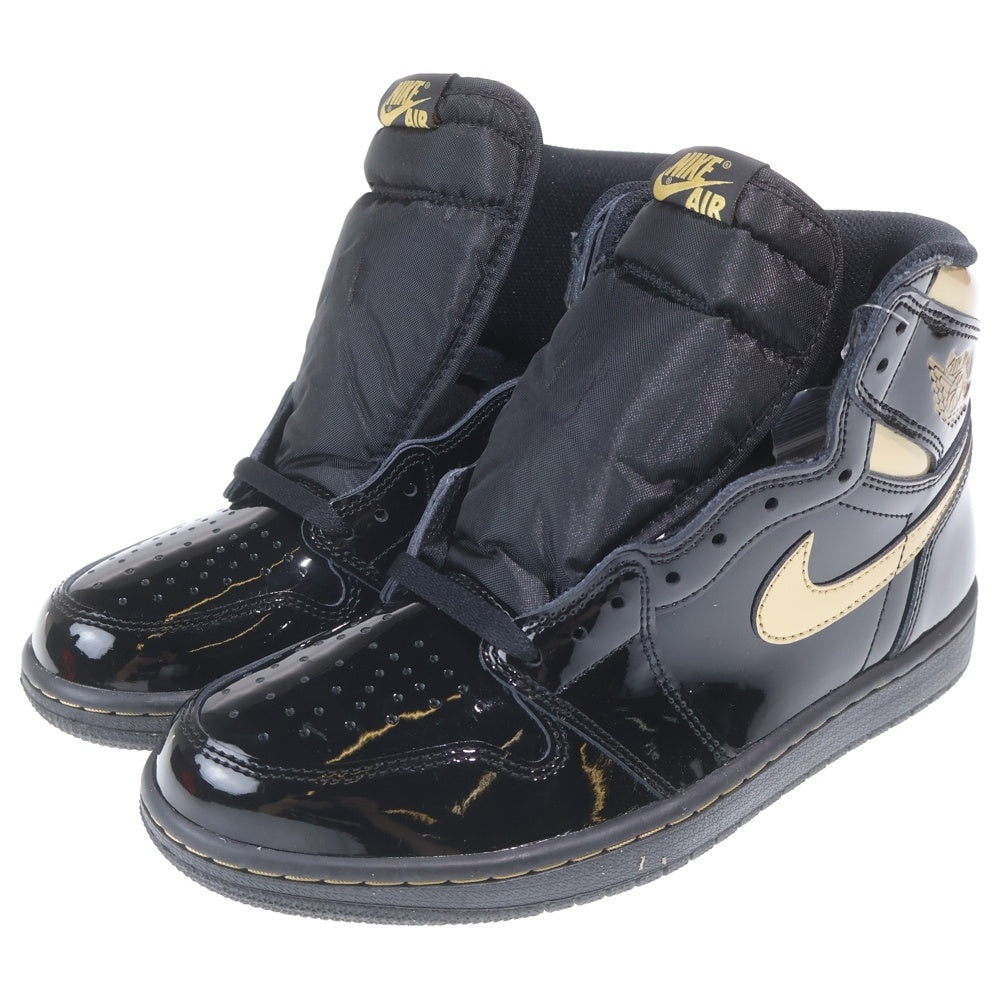 NIKE(ナイキ) AIR JORDAN 1 RETRO HIGH OG Black-Metalic Gold エアジョーダン1 レトロ ブラックメタリックゴールド ハイカットスニーカー US8.5/26.5cm 555088-032