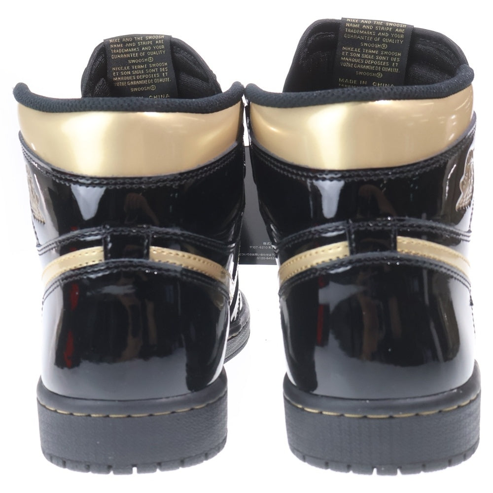 NIKE(ナイキ) AIR JORDAN 1 RETRO HIGH OG Black-Metalic Gold エアジョーダン1 レトロ ブラックメタリックゴールド ハイカットスニーカー US8.5/26.5cm 555088-032