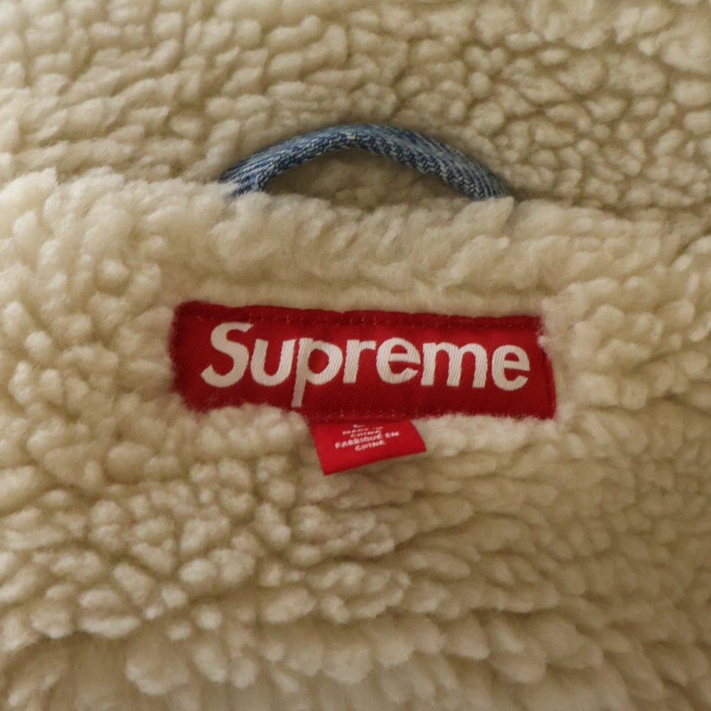 SUPREME(シュプリーム) 24AW Faux Shearling Lined Bomber Jacket フォークスシアリングラインド デニムボンバージャケット インディゴ