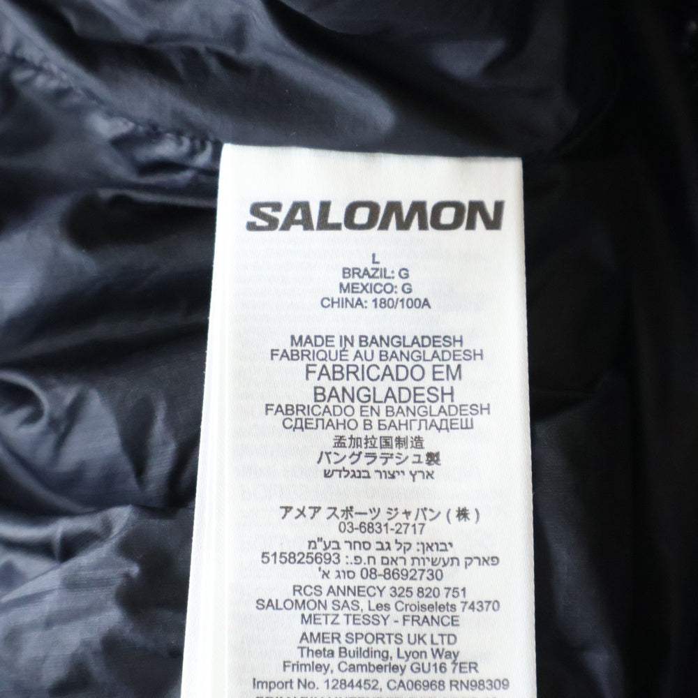 SALOMON(サロモン) OUTLINE HOODED BLOUSON アウトライン フーデッド アームロゴプリント ブルゾン ブラック LC2121700